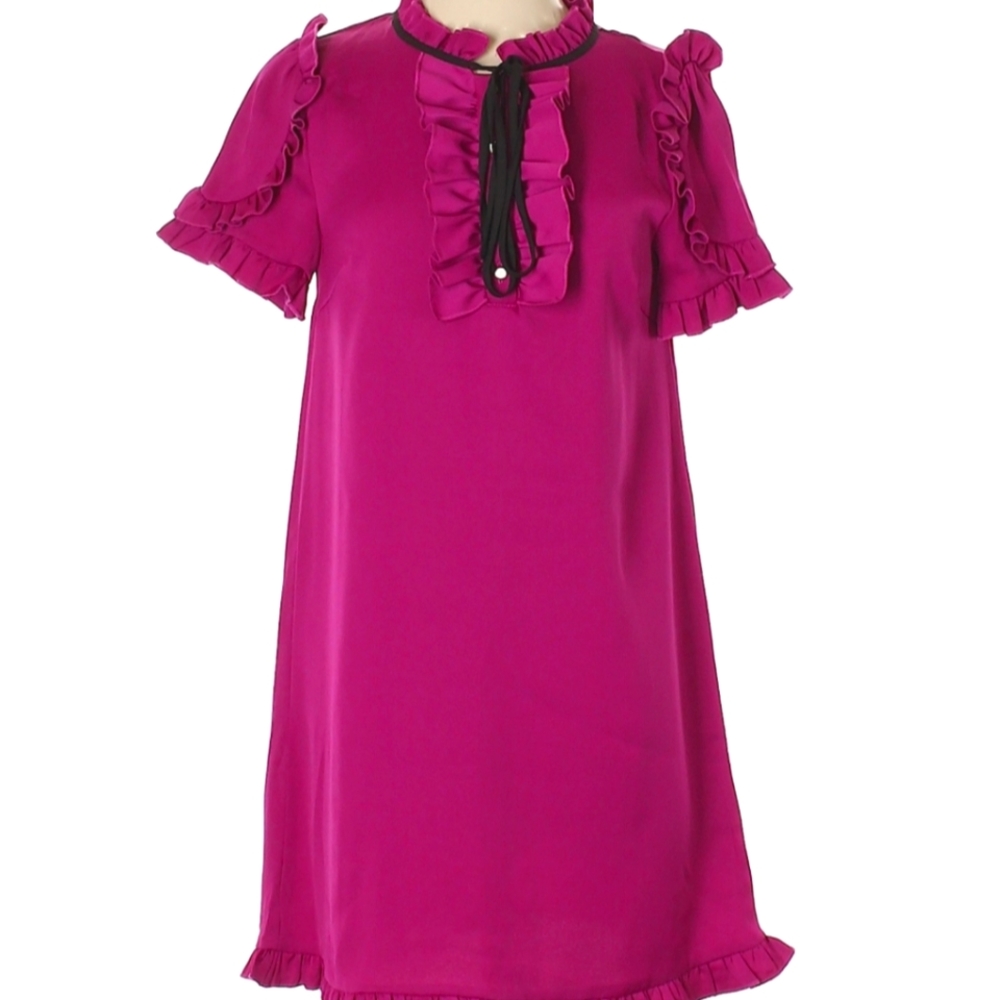 NWOTs vintage tie neck ruffle dress